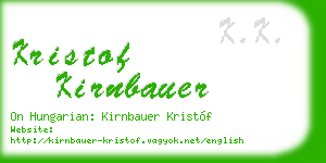 kristof kirnbauer business card
